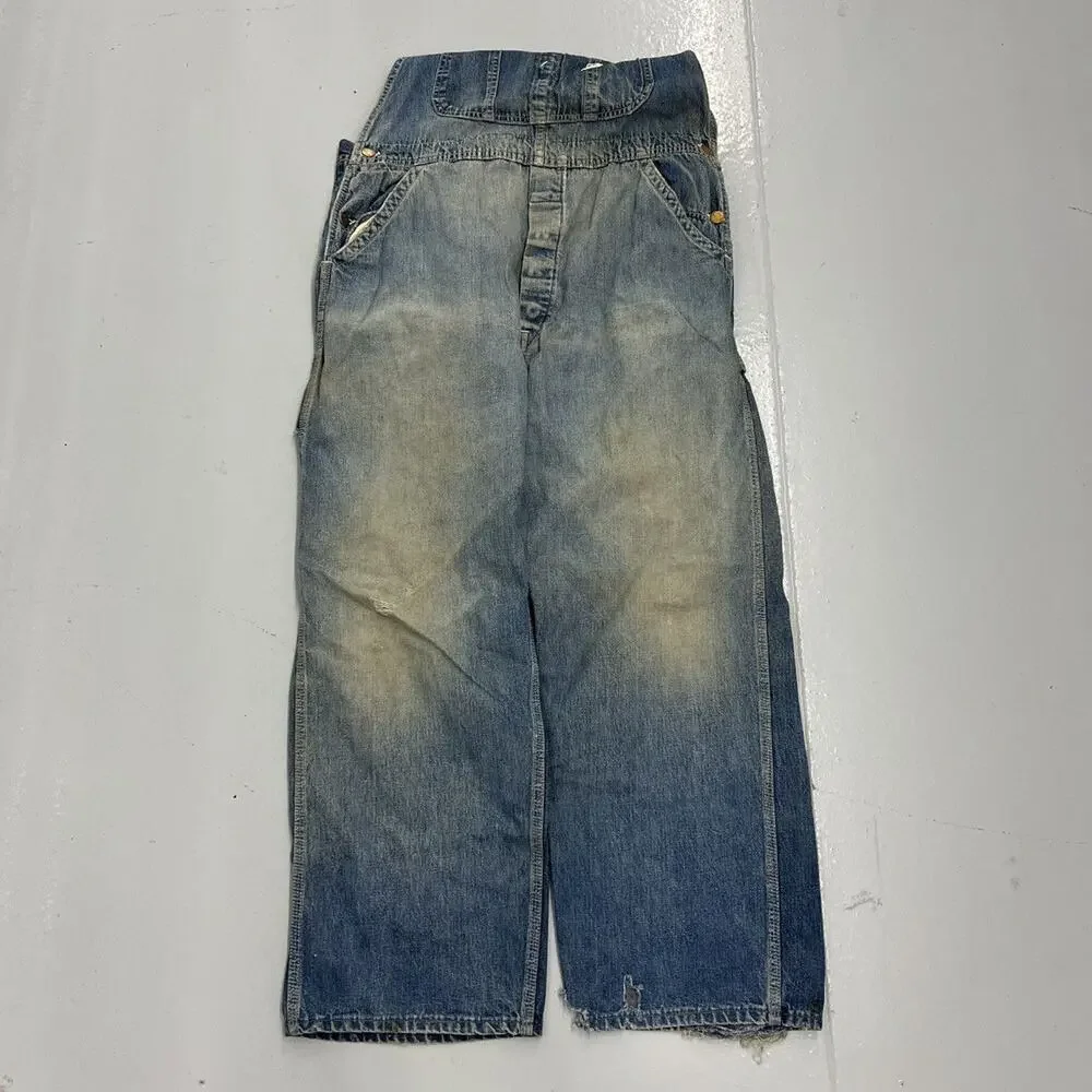 Vintage 50s Lee Union Made Jelt Sanforized Overalls 38x28